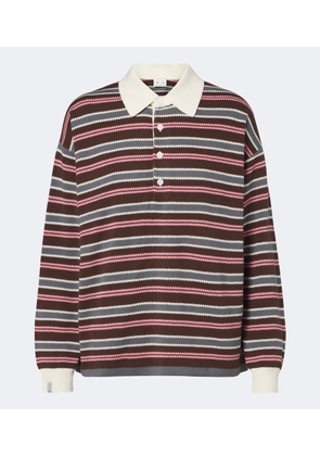 The Upside Wonder striped cotton polo sweater