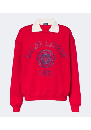 Polo Ralph Lauren Printed layered cotton-blend sweatshirt