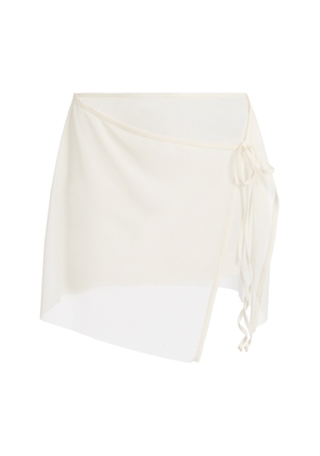Bond-Eye Maeve Layered Mesh Mini Wrap Skirt - Moda Operandi