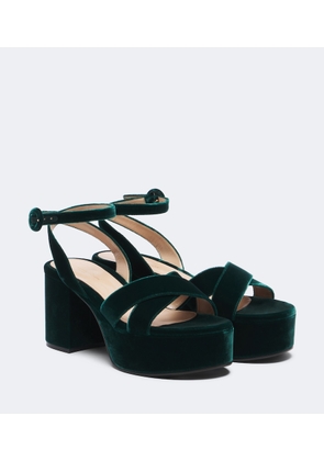 Gianvito Rossi Velvet platform sandals