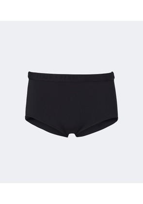 Fendi Logo knitted micro shorts