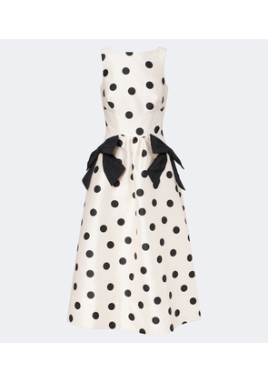 Rebecca Vallance Bow-detail polka-dot midi dress