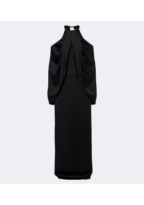 Stella McCartney Caped satin halterneck gown