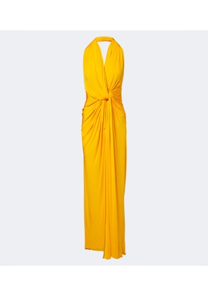 Alex Perry Draped halterneck jersey gown