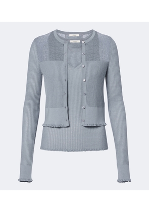 Chloe Knitted wool top and cardigan set