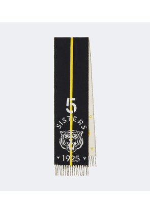 Fendi Reversible jacquard wool and cashmere scarf