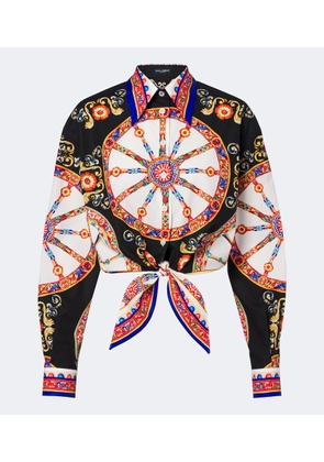 Dolce&Gabbana Carretto cropped cotton shirt