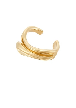 Chloe Double Layer Cuff Bracelet in Vintage Gold - Metallic Gold. Size all.
