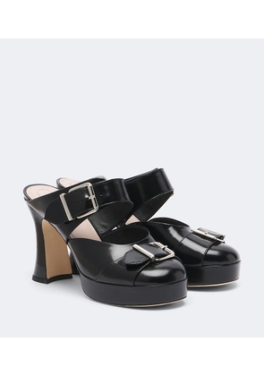 Simone Rocha Buckle Sculpt leather mules