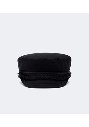 Fendi Logo cotton newsboy hat