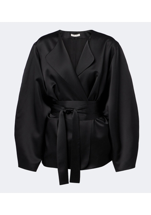 The Sei Belted silk blouson jacket