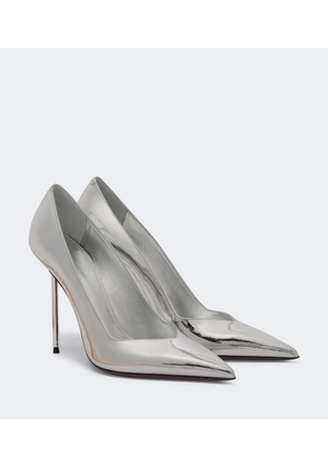 Paris Texas Lidia metallic leather pumps