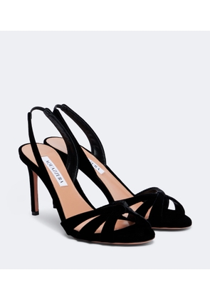 Aquazzura Tati velvet slingback sandals