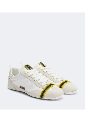 Fendi Wrap suede-trimmed sneakers