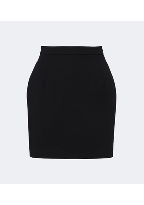 Alessandra Rich Wool-blend crepe miniskirt