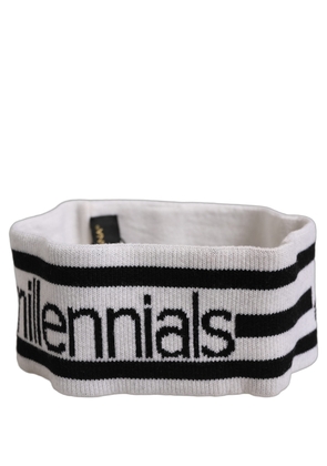 Dolce & Gabbana White Wool Knit #DGmillennials Head Band One Size Hat