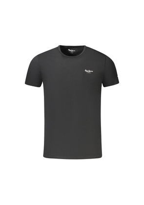 Pepe Jeans Black Cotton Mens T Shirt - XL