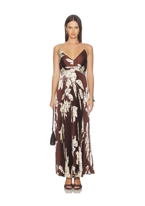 ASTR the Label Clea Dress in Brown. Size XS. Also in L, M, S, XL.