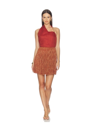AZULU Palmer Dress in Burnt Orange. Size XXS. Also in XS, S, M, L.