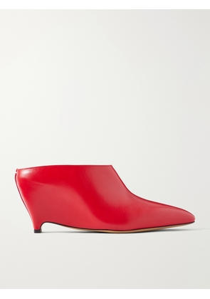Maison Margiela - Heel-less Leather Mules - Red - IT36,IT36.5,IT37,IT37.5,IT38,IT38.5,IT39,IT39.5,IT40,IT40.5