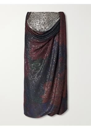 Maison Margiela - Sequined Satin Midi Skirt - Purple - IT38,IT40,IT42,IT44,IT46