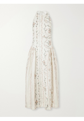 Agua by Agua Bendita - Balsa Navegante Embroidered Linen Maxi Dress - Neutrals - x small,small,medium,large,x large
