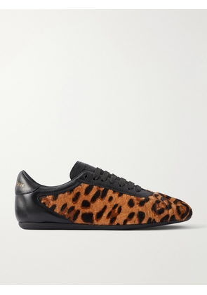 Dolce & Gabbana - Leather-trimmed Leopard-print Plush Sneakers - Animal Print - IT35,IT36,IT37,IT38,IT39,IT40,IT41