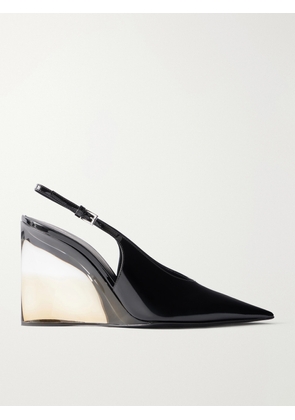 Alaïa - 110 Patent-leather Wedge Pumps - Black - IT36,IT37,IT38,IT39,IT40,IT41