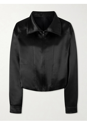 AFLALO - Audra Satin Jacket - Black - x small,small