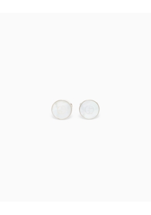 Cufflinks in silver and mother of pearl