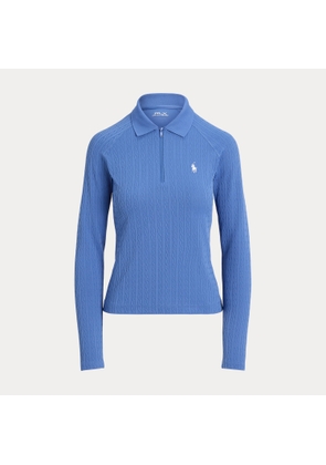 Cable Quarter-Zip Long-Sleeve Polo