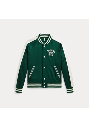 Logo Satin Baseball Jacket