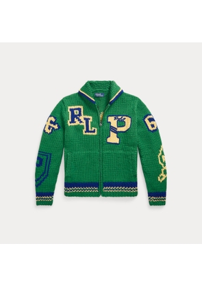 Varsity-Inspired Wool Full-zip Jumper