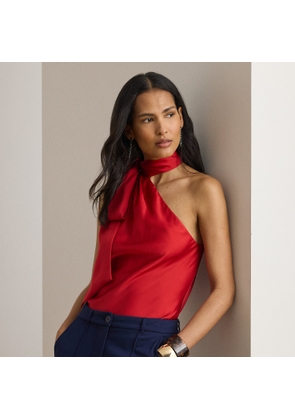 Charmeuse Tie-Neck Halter Top