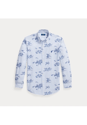 Custom Fit Dog-and-Pheasant Oxford Shirt