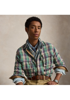 Classic Fit Plaid Brushed Flannel Shirt