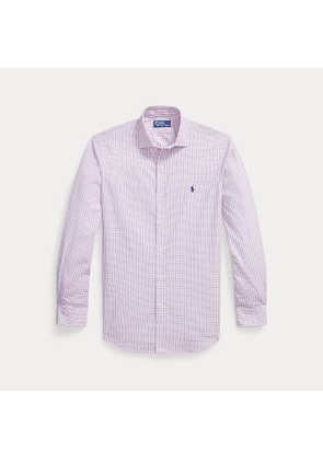Custom Fit Checked Poplin Shirt