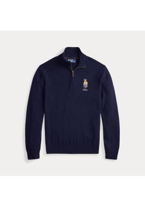 Polo Bear Wool Quarter-Zip Jumper