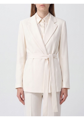 PAROSH Short Robe-Style P. A.R. O.S. H. Blazer with a Tie-Waist Belt and Lapels