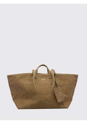 A. P.C. Le Drummer Large Cotton Canvas Tote Bag with Logo