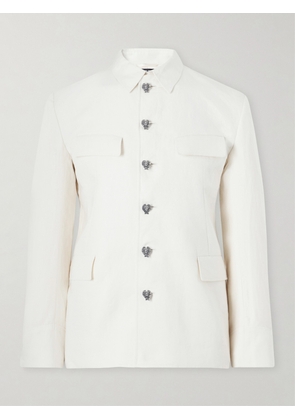 Enfants Riches Déprimés - Mao's Linen Blazer - Men - Neutrals - IT 46