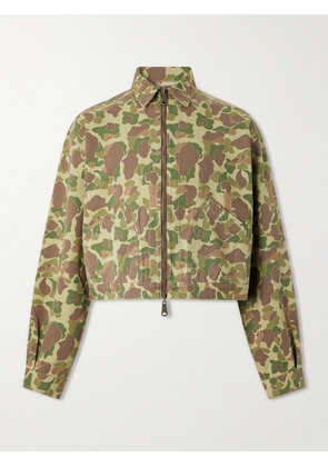KAPITAL - Drizzler Reversible Herringbone Camouflage-Print Cotton Blouson Jacket - Men - Green - 2