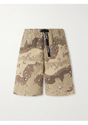 KAPITAL - Easy Straight-Leg Herringbone Camouflage-Print Cotton Shorts - Men - Neutrals - 2