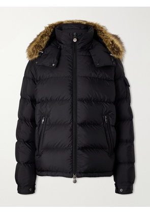 Moncler - Mayaf Hooded Plush-Trimmed Quilted Shell Down Jacket - Men - Black - 1