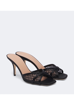 Malone Souliers Perla satin and mesh mules