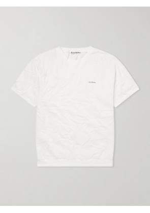 Acne Studios - Fansas Logo-Print Crinkled-Jersey T-Shirt - Men - White - S