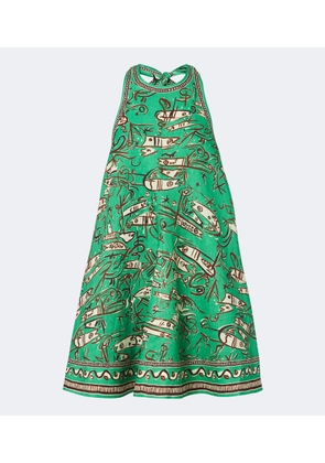 Alemais Fish Sticks printed linen minidress