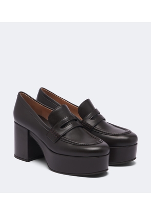 Gianvito Rossi Leather platform loafers