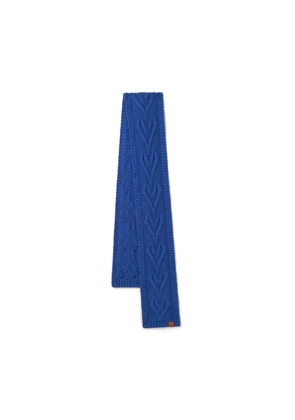 Mulberry Women's Cable Knitted Heart Scarf Cobalt Blue