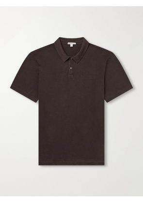 James Perse - Supima Cotton-Jersey Polo Shirt - Men - Brown - 1